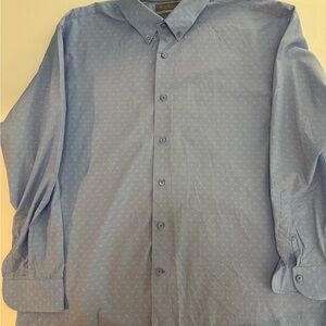 Daniel Cremieux Light Blue Button-Down Shirt with Subtle Geometric Motif